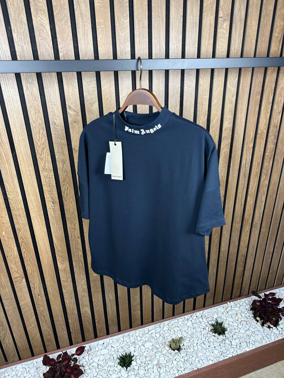 Palm Angels Dark Blue Oversized Tshirt Unisex