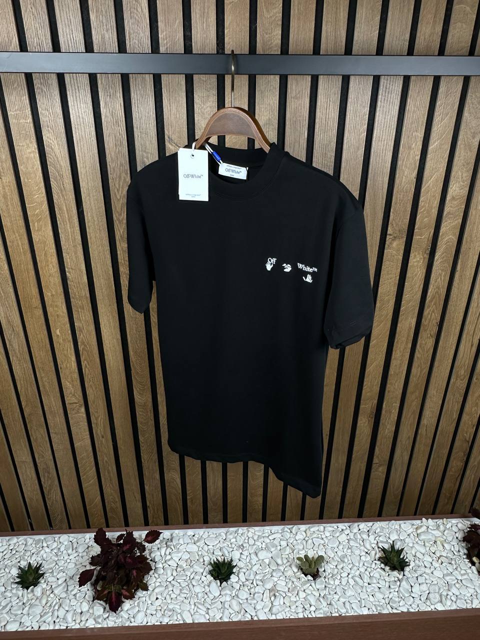 Off-White Embroidered Back Logo Tshirt For Men