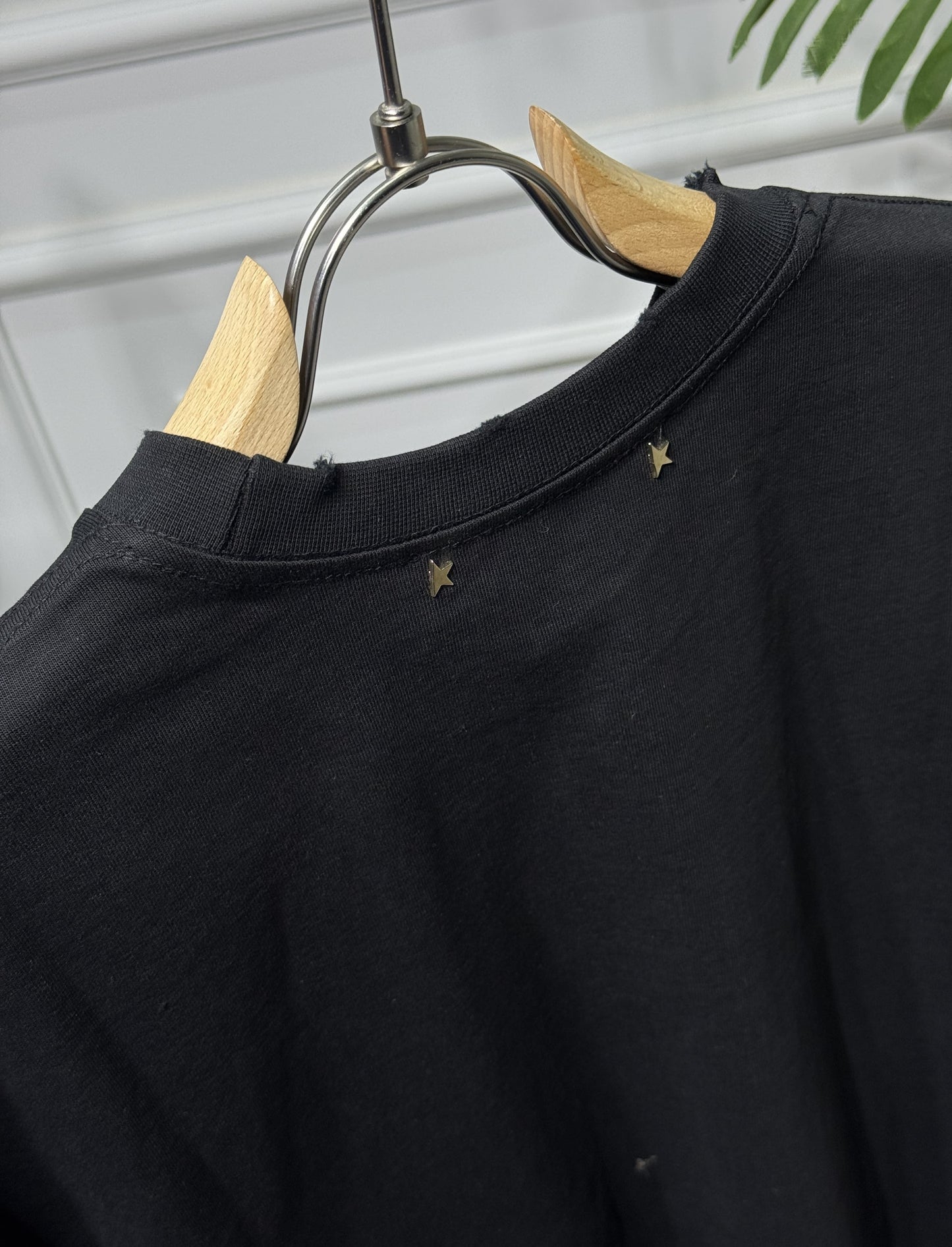 GGDB Gold Metal Logo Black Tshirt For Men