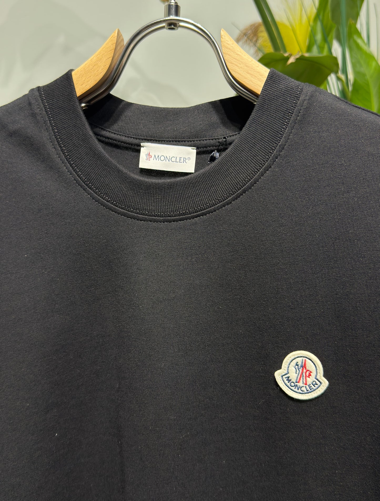 Embroidered Logo Black Tshirt For Men