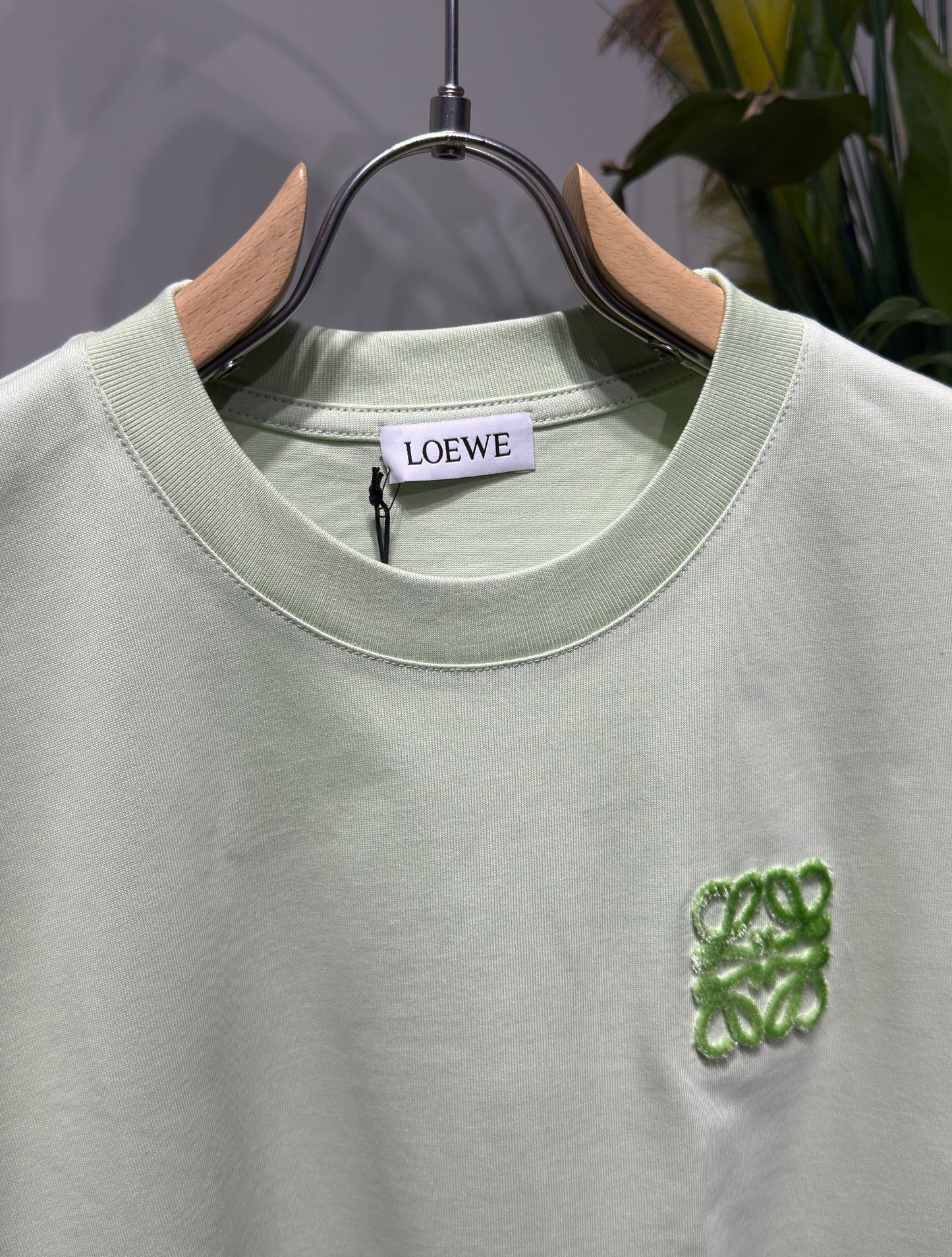 Chamois Embroidered Logo Light Green Tshirt For Men