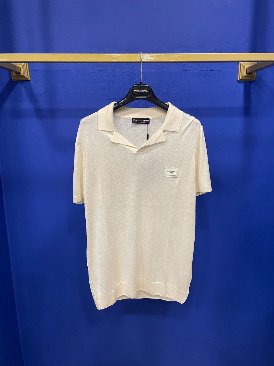 D&G Triko Offwhite Polo Tshirt For Men
