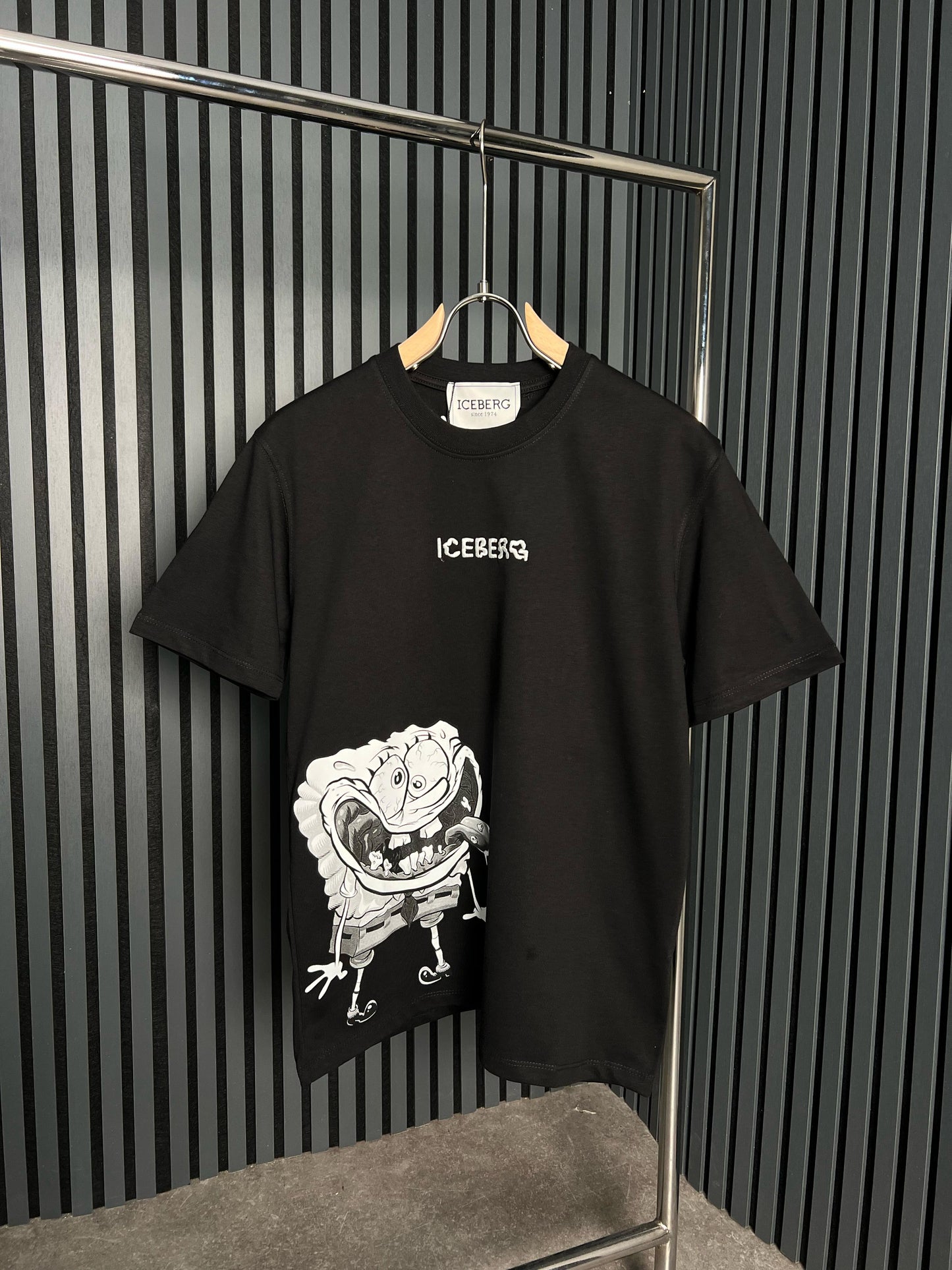 SpongeBob Black Tshirt For Men