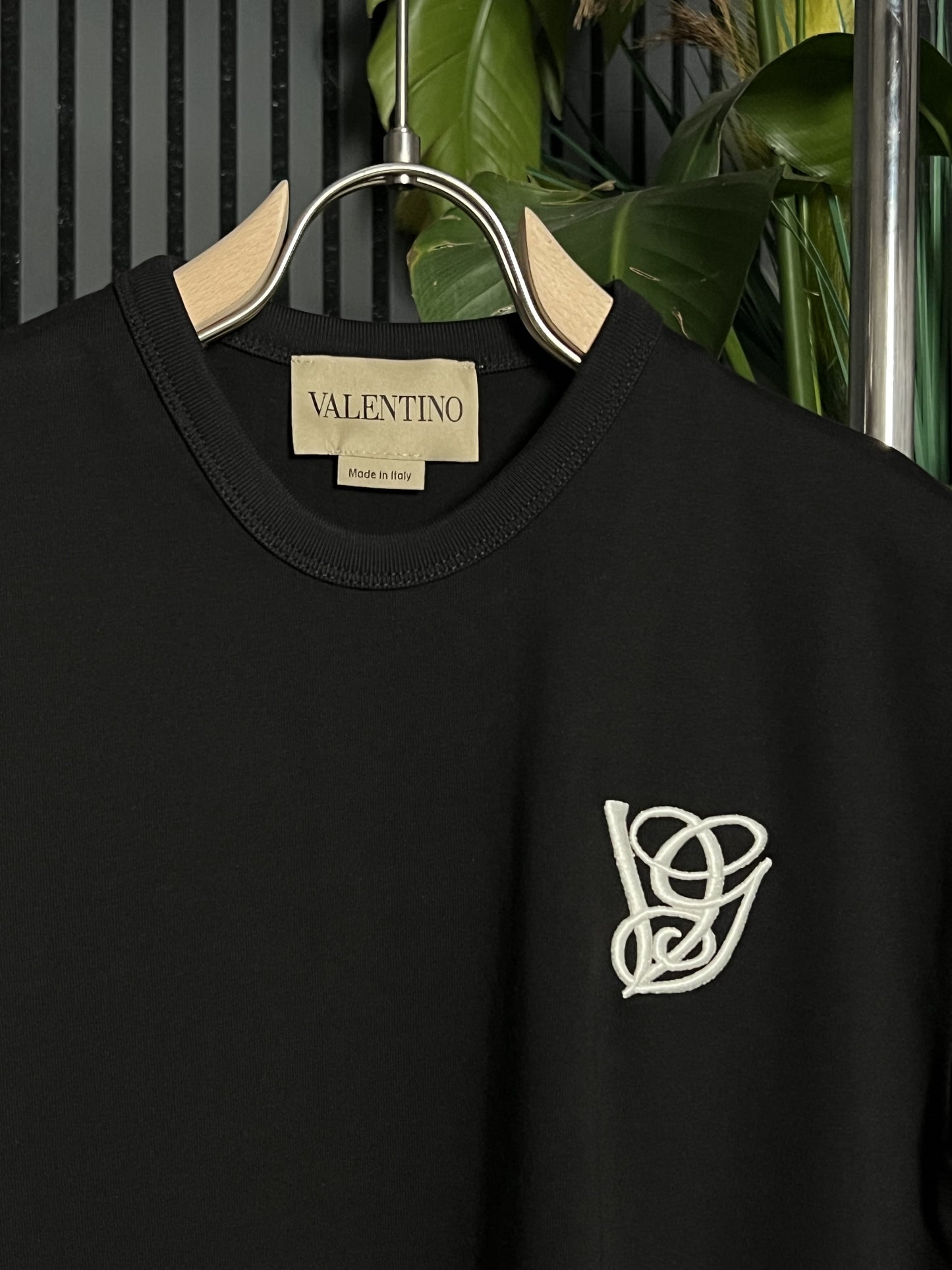 Vg Embroidered Patch Black Tshirt For Men