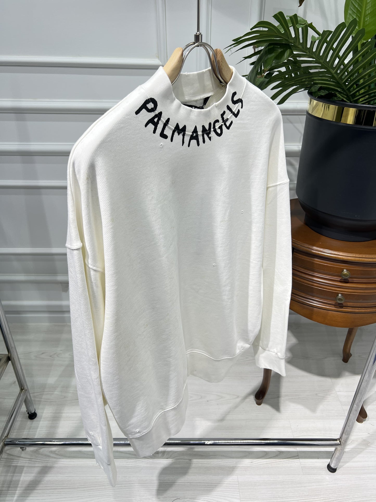 Palm Angels stain/cutting Oversized sweatshirt for men