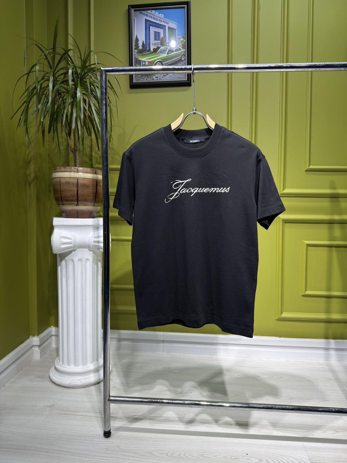 Jacquemus Logo Printed Black Tshirt For Men