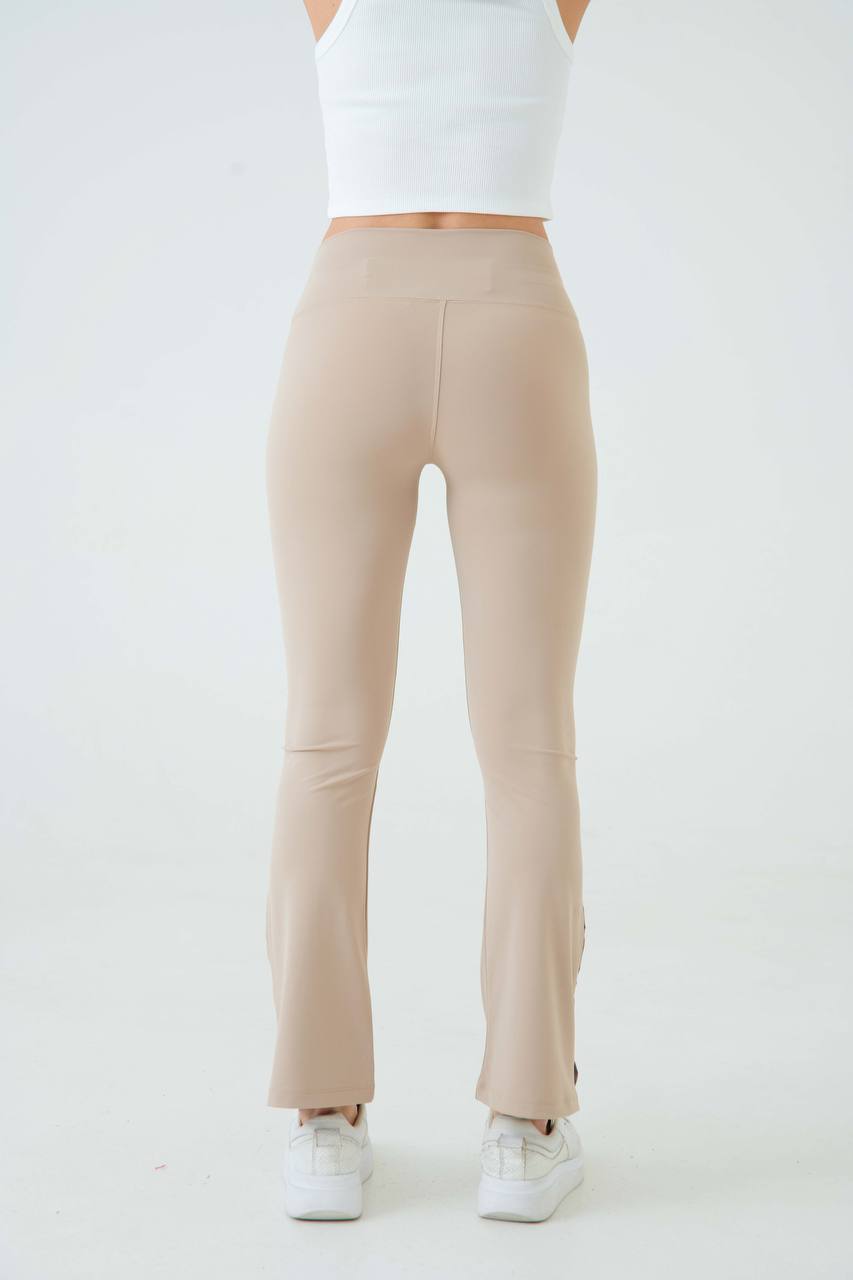 High-Waist Beige Leggings For Women
