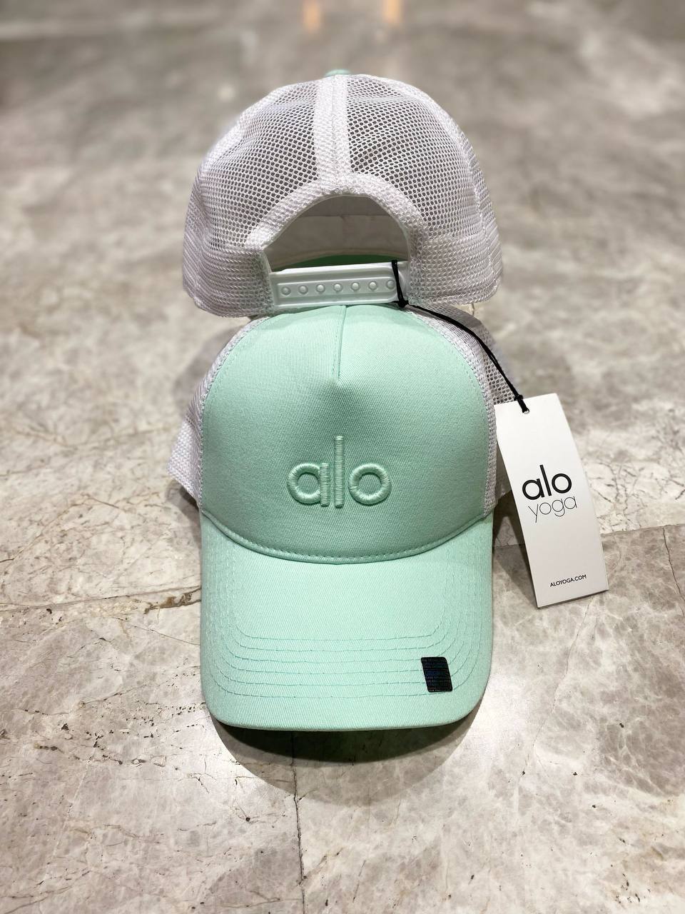 Alo Mint Green/ White Cap