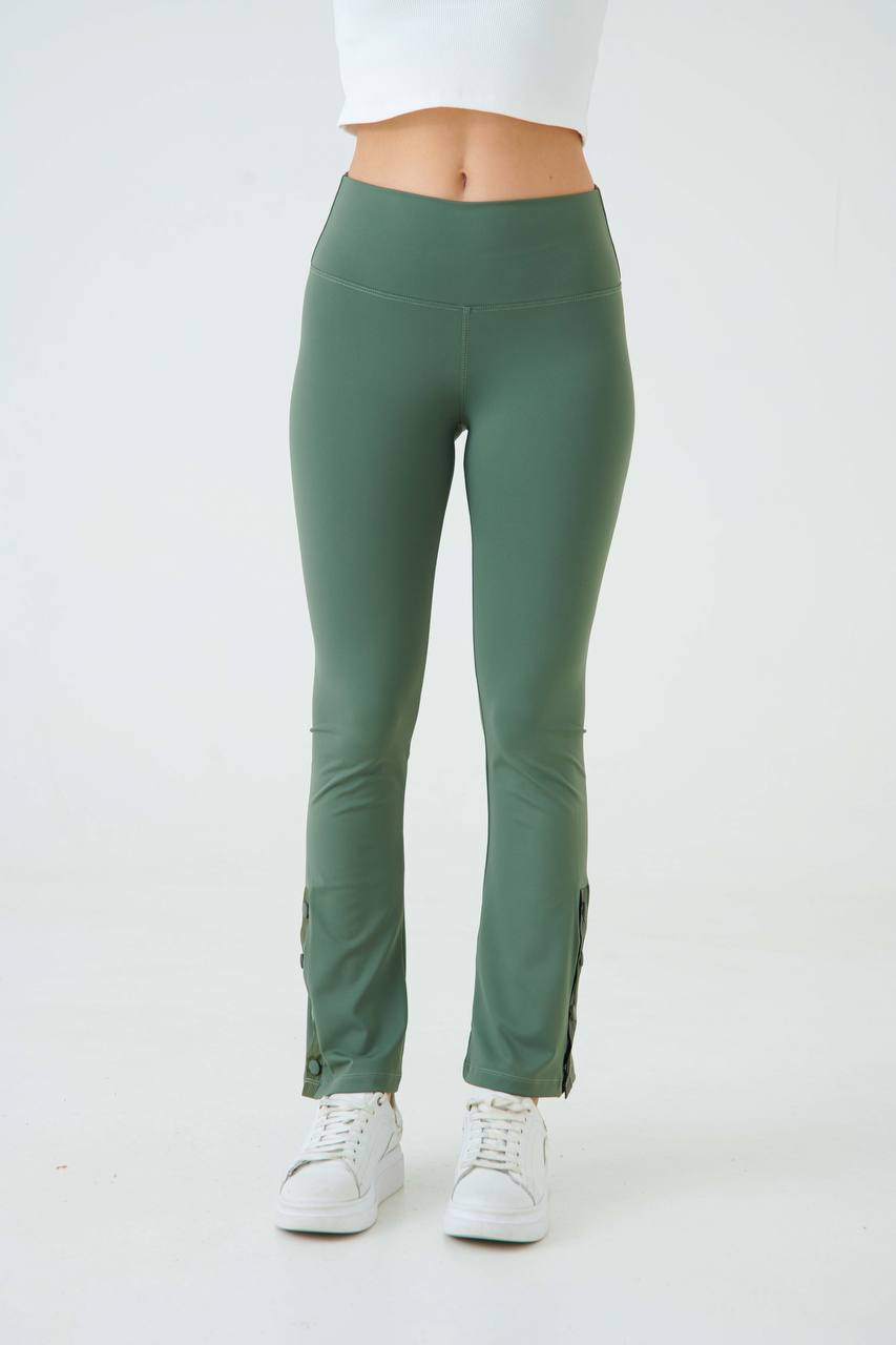 High-Waist Green Leggings For Women