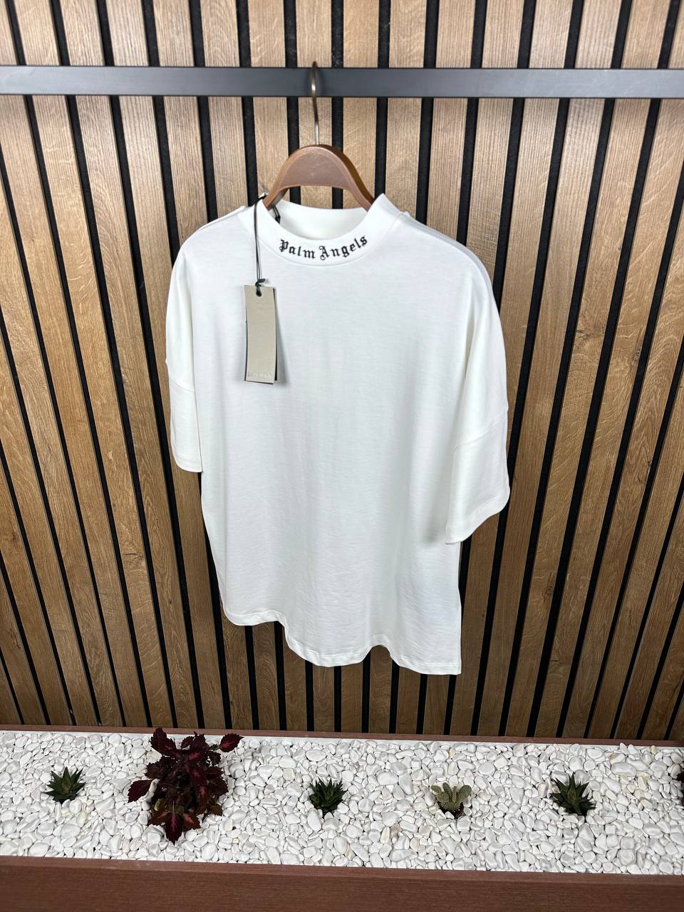 Palm Angels White Oversized Tshirt Unisex