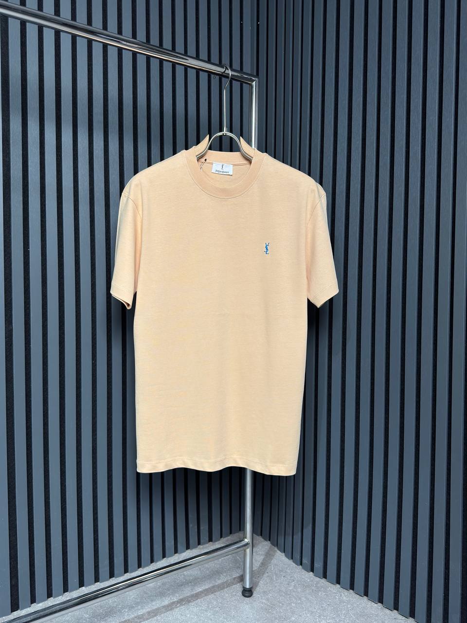 YSL Embroidered Logo Cashmere Tshirt For Men
