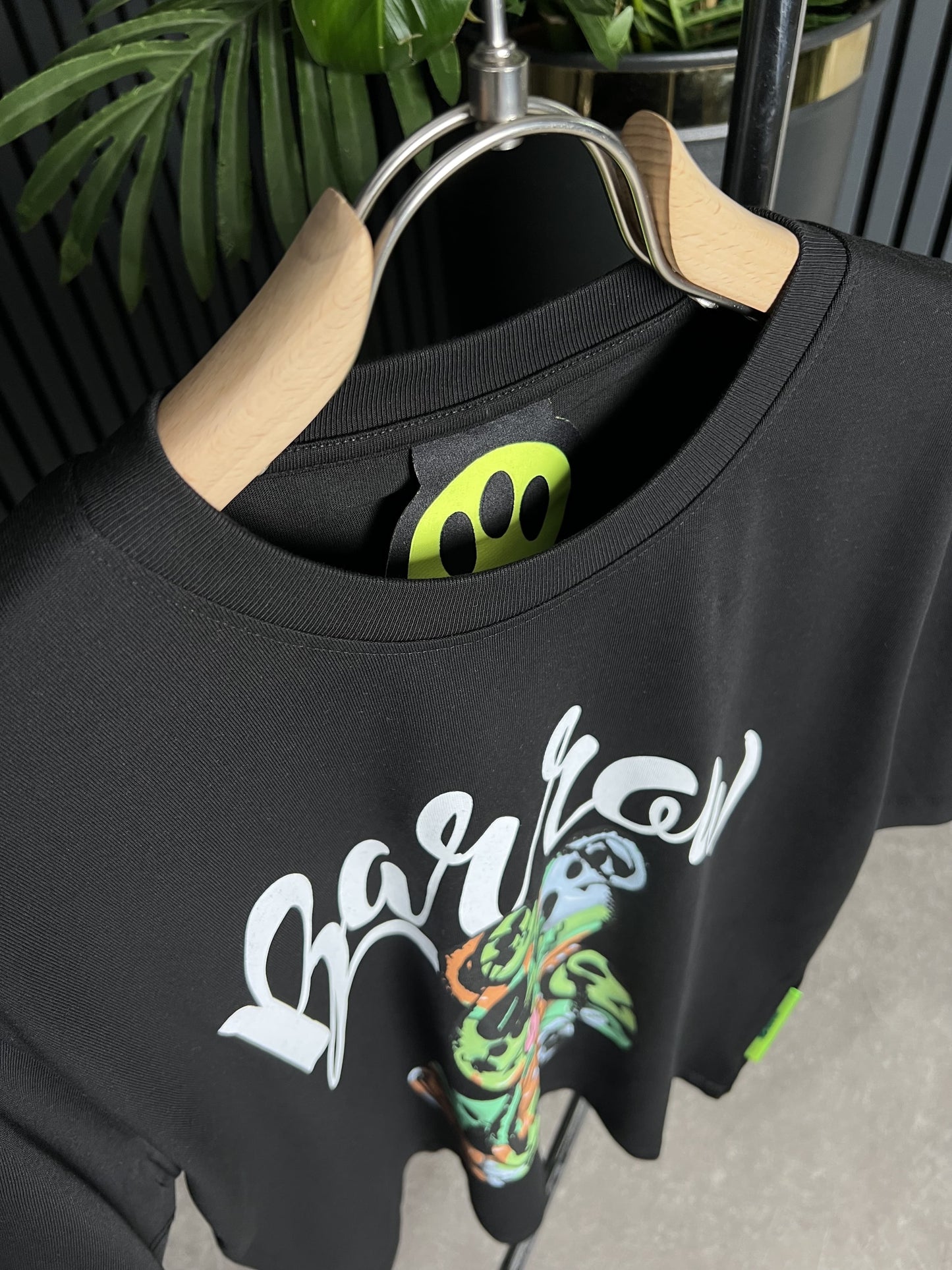 Barrow Logo Printed Black Tshirt For Men