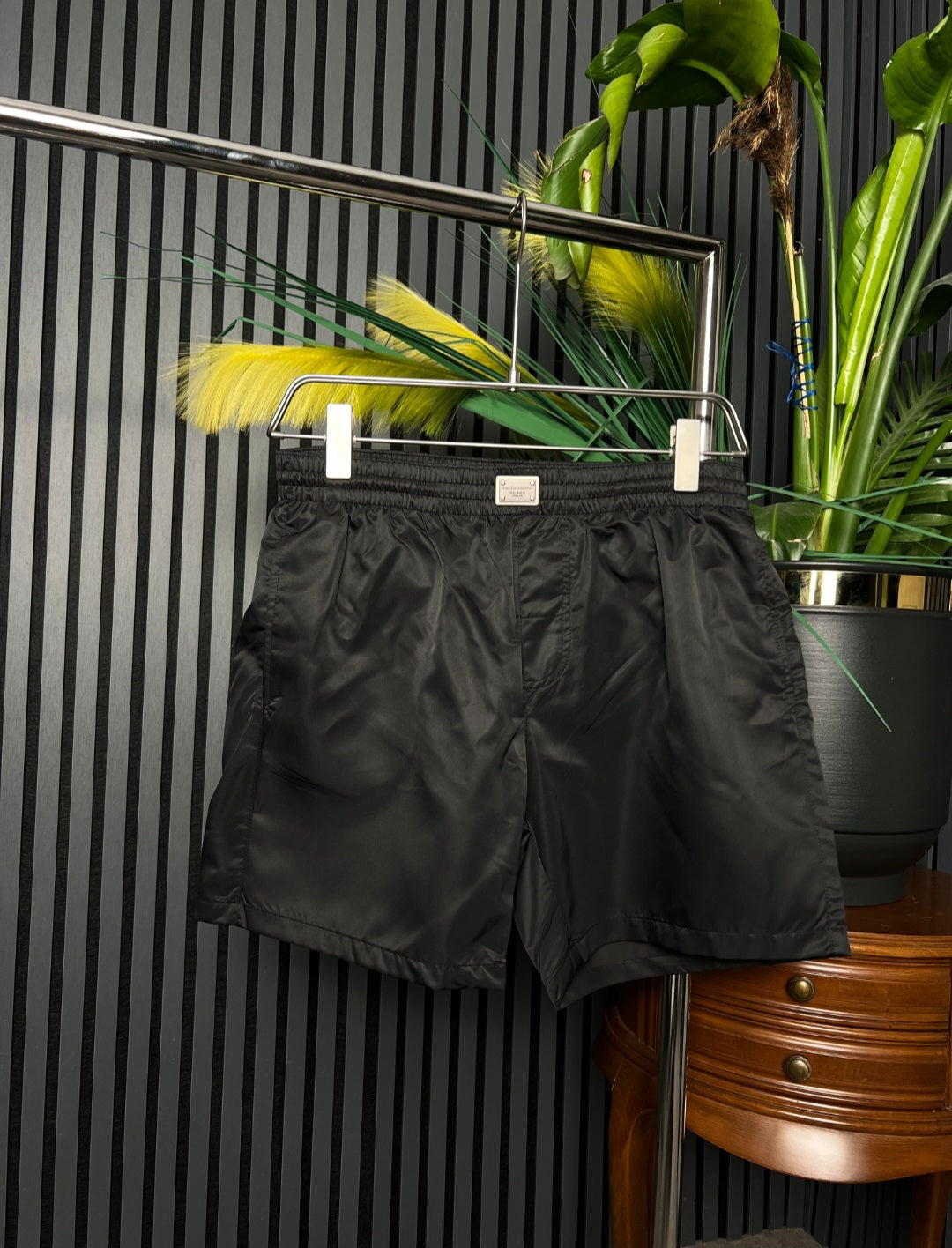 D&G Logo-plaque Black Swim Short For Men