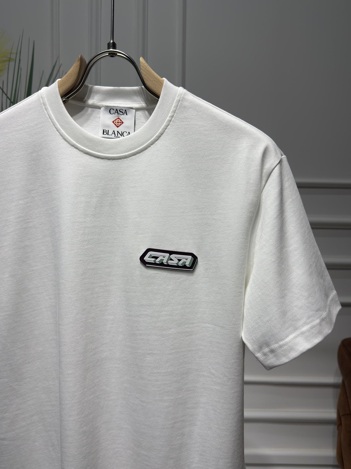 CASA Rubber Logo White Tshirt For Men
