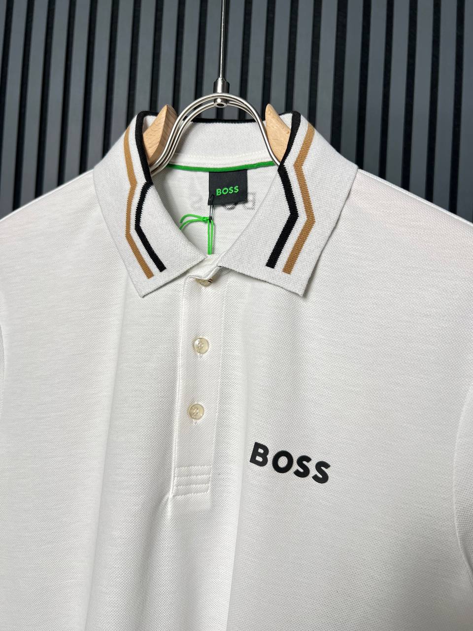 Boss Rubber Logo Polo Tshirt For Men