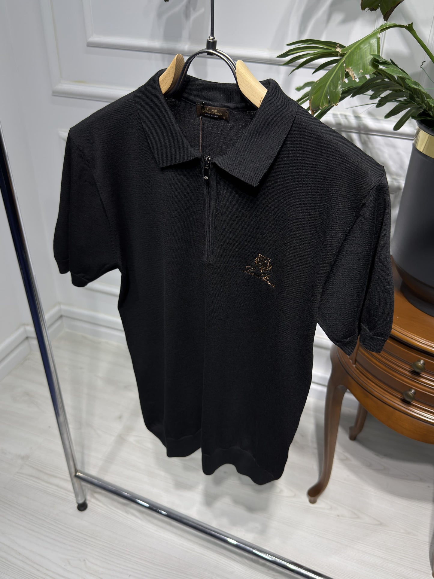 LP Embroidered Logo Black Triko For Men
