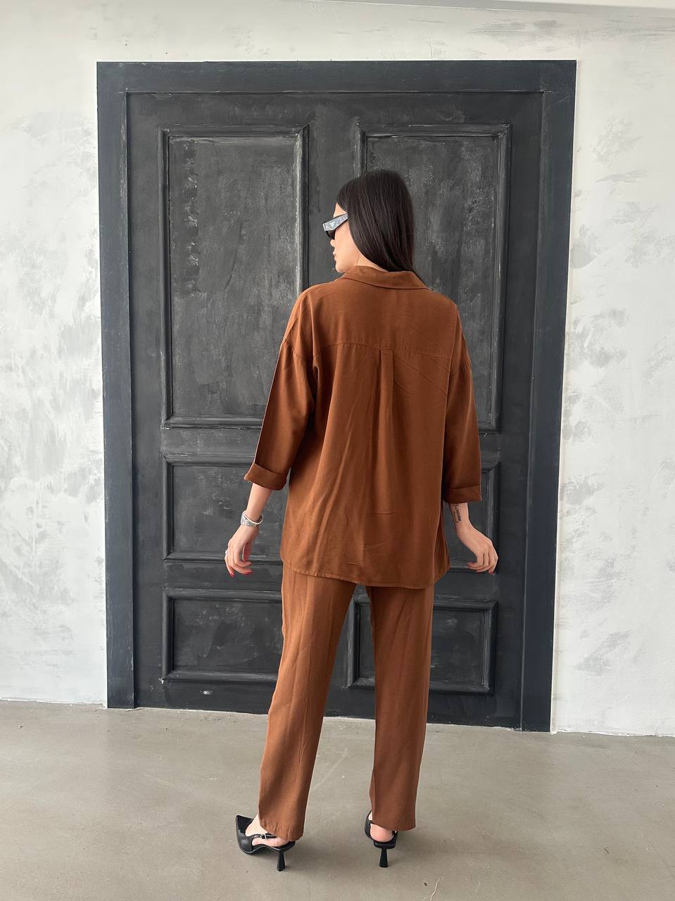 Brown Linen Set