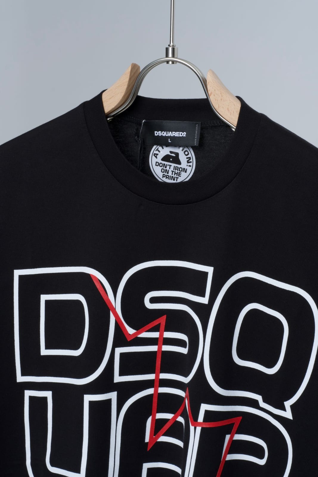 DSQUARED2 Logo Printed Black Tshirt For Men