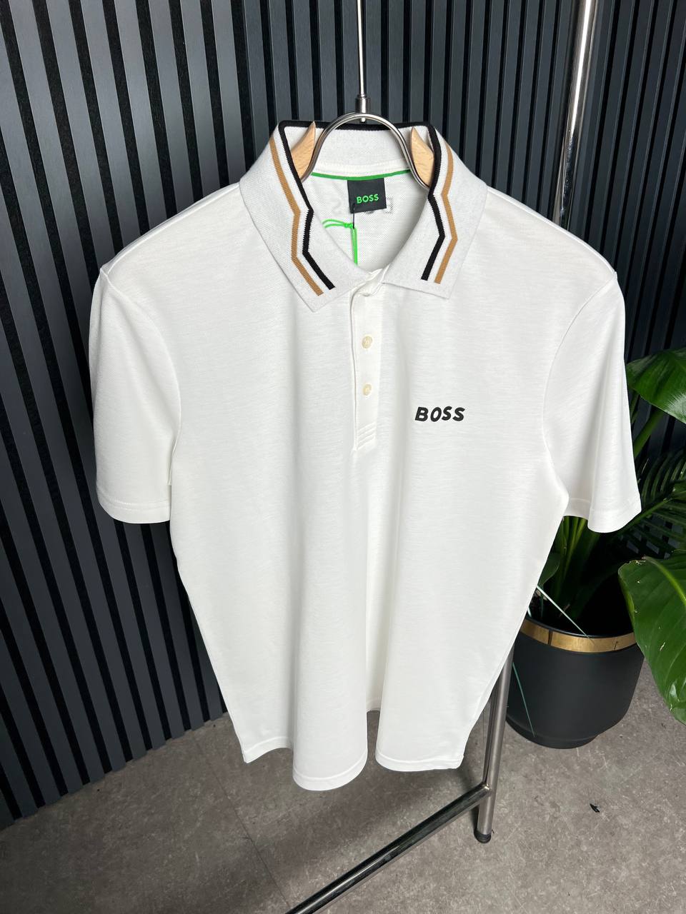 Boss Rubber Logo Polo Tshirt For Men