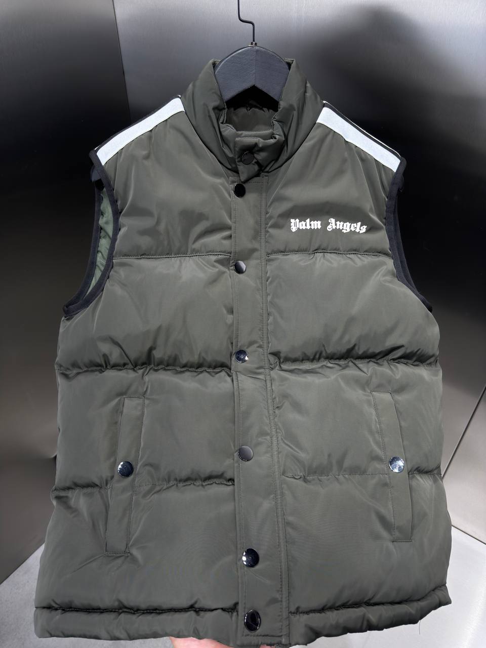 Palm Angels Olive Green Vest For Men
