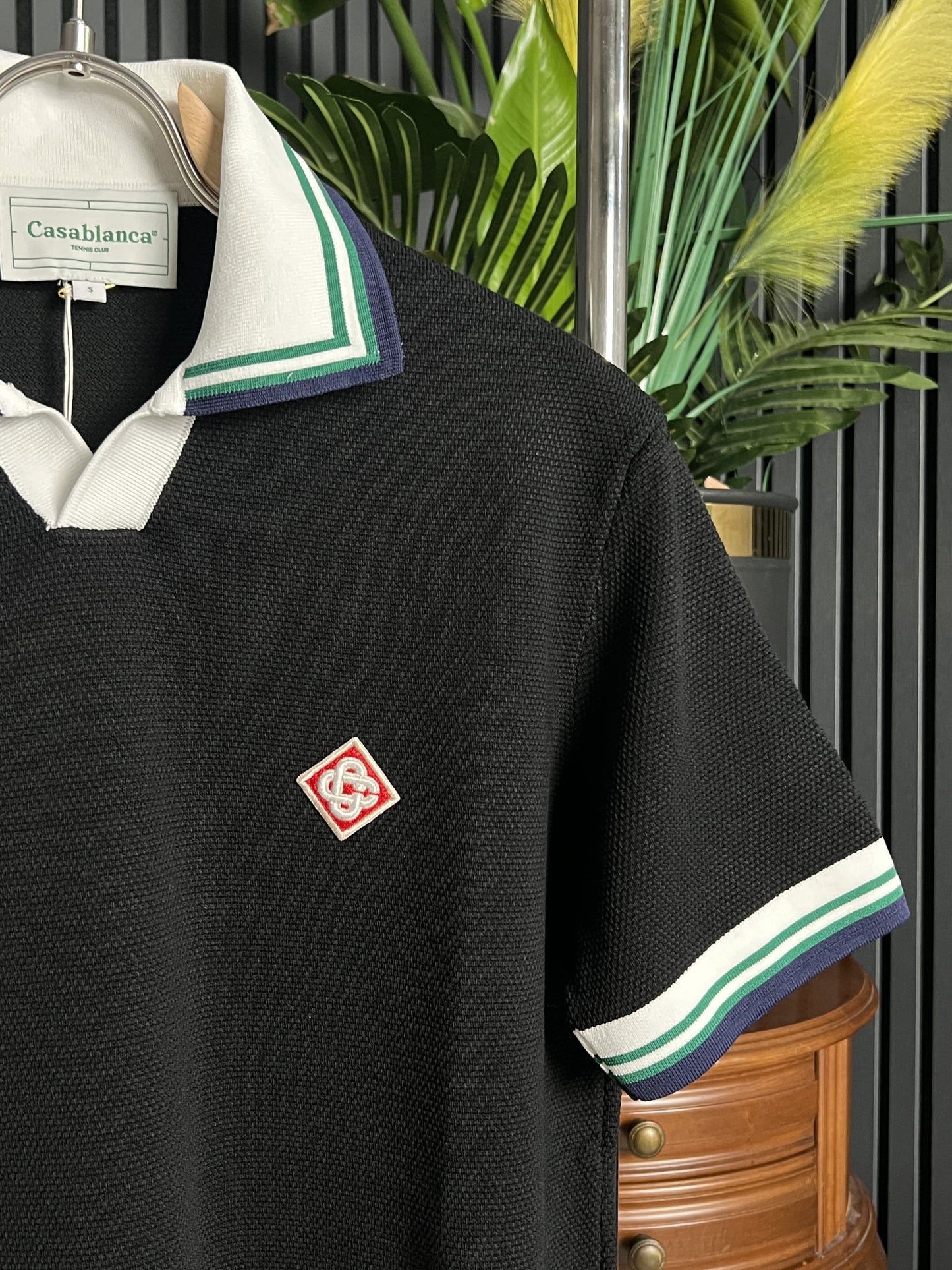 Casablanca Black Polo Tshirt For Men
