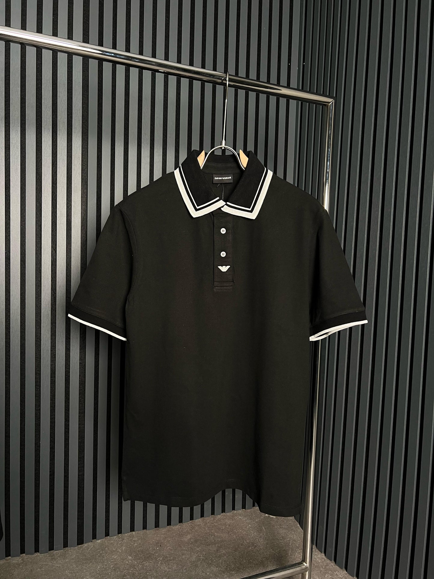 Emoprio Armani Black Polo Tshirt For Men