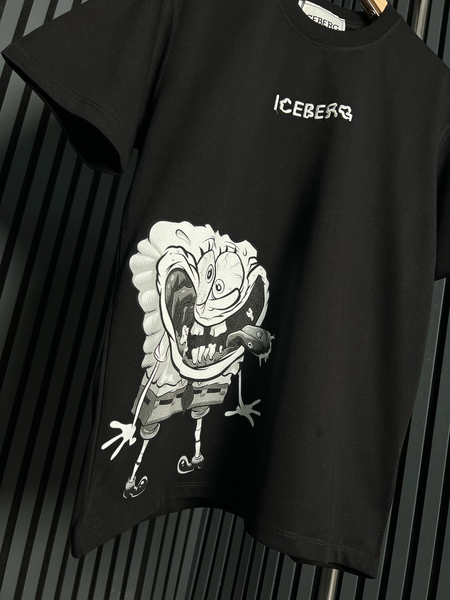 SpongeBob Black Tshirt For Men