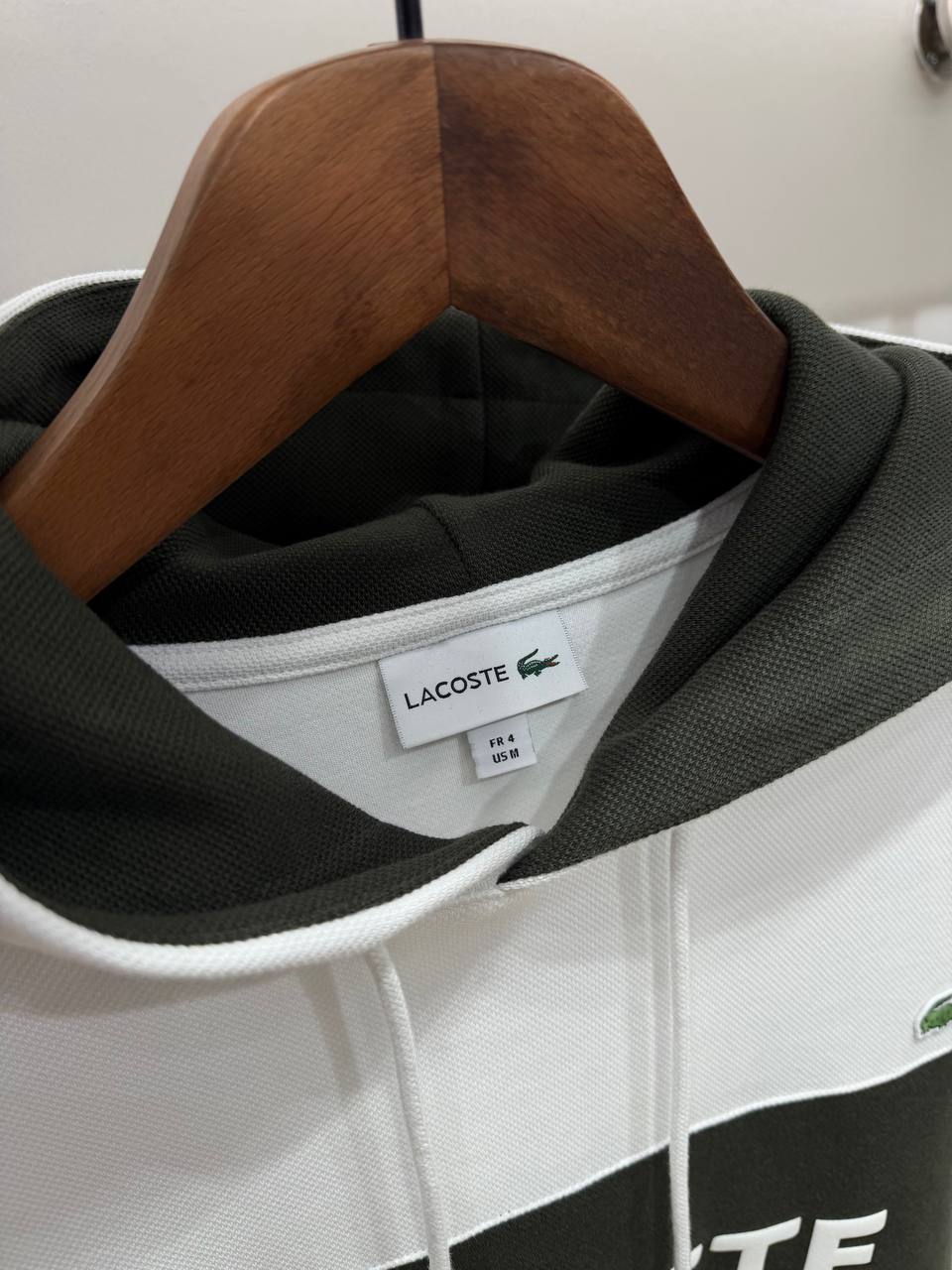 LACOSTE White Hoodie For Men