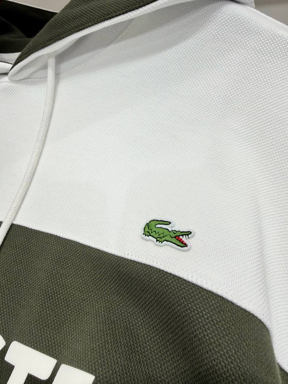 LACOSTE White Hoodie For Men