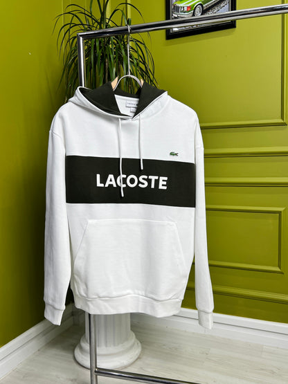 LACOSTE White Hoodie For Men
