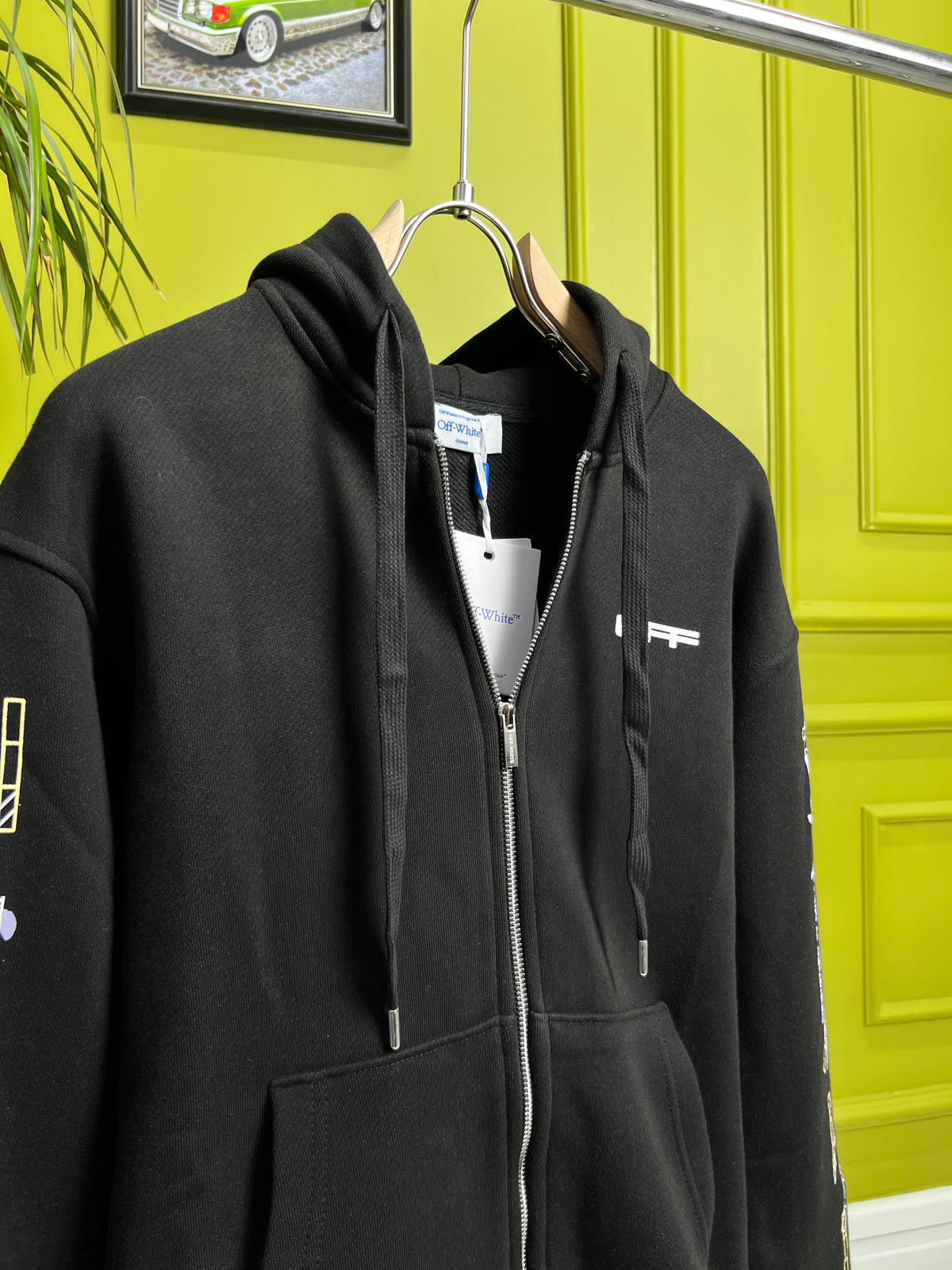 Off-White Arrows-print Zip-up Hoodie for Men