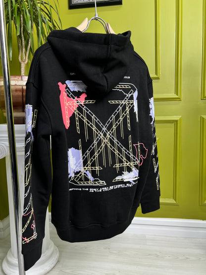 Off-White Arrows-print Zip-up Hoodie for Men