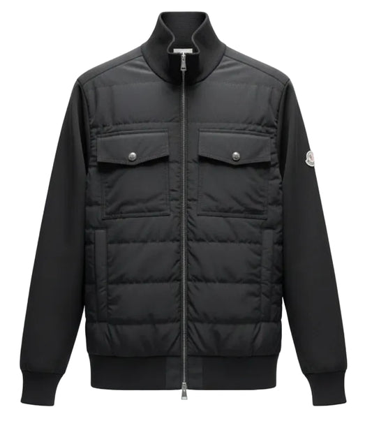 Moncler Panelled Black Jacket for Men
