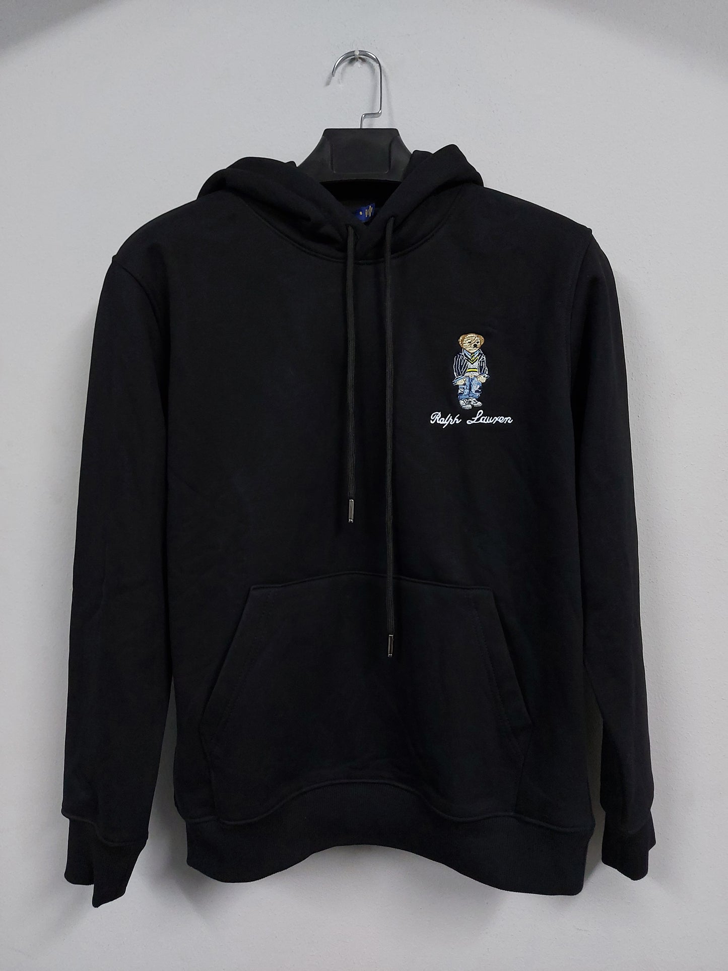 POLO BEAR Embroidered Logo Black Hoodie For Men