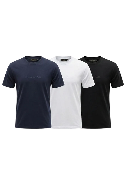 Massimo Dutti Rubber Logo Tshirt For Men