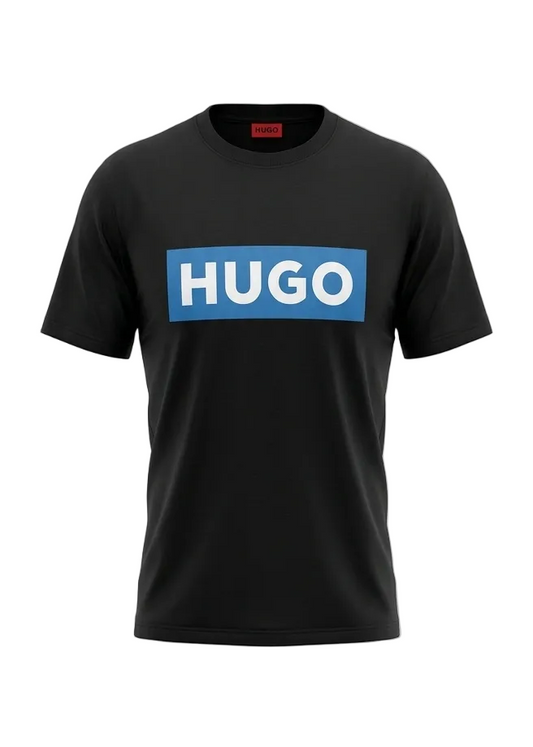 HUGO Blue Logo Printed Tshirt For Men