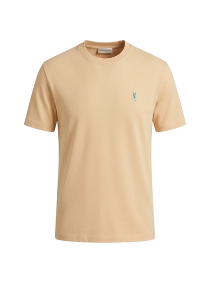 YSL Embroidered Logo Cashmere Tshirt For Men