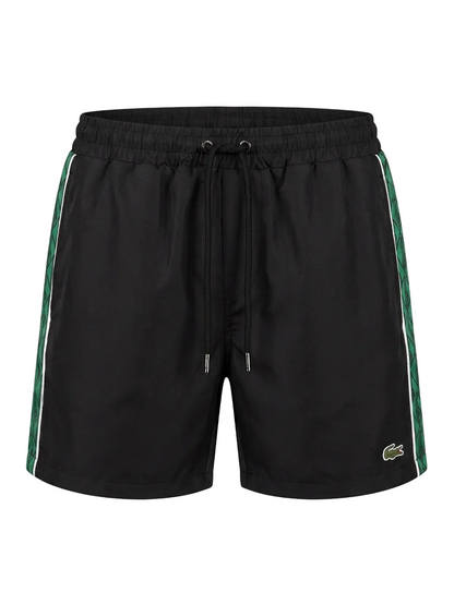 Lacoste Embroidered Logo Black Swim Short For Men