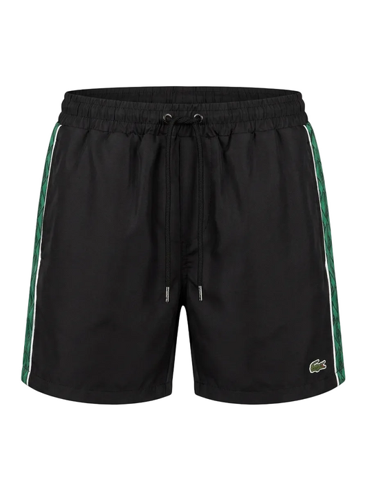 Lacoste Embroidered Logo Black Swim Short For Men