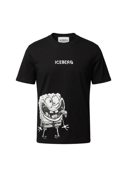 SpongeBob Black Tshirt For Men