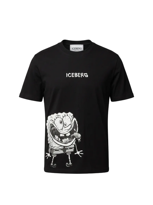 SpongeBob Black Tshirt For Men