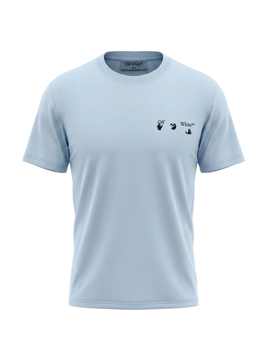 Off-White Embroidered Back Logo Tshirt For Men