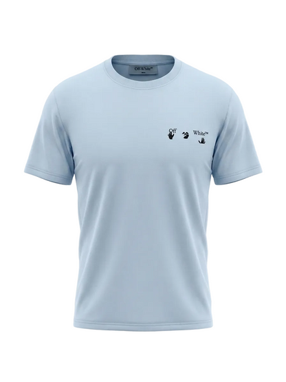 Off-White Embroidered Back Logo Tshirt For Men