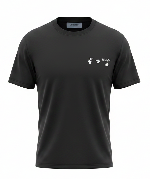 Off-White Embroidered Back Logo Tshirt For Men
