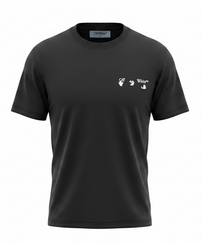 Off-White Embroidered Back Logo Tshirt For Men