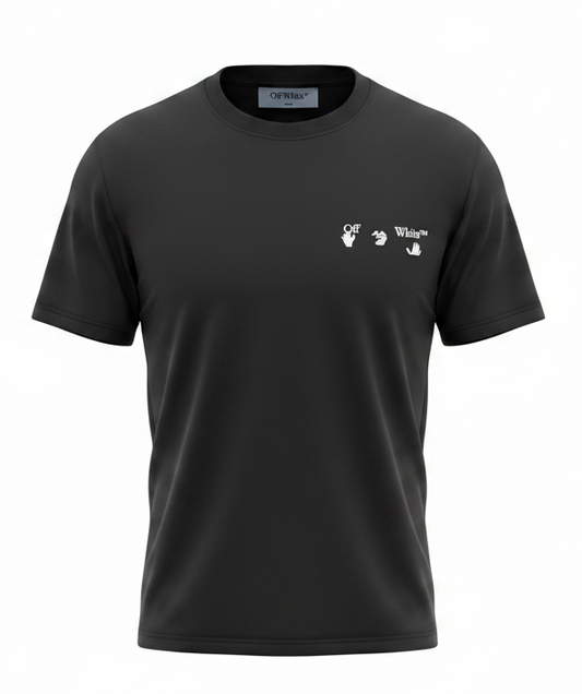 Off-White Embroidered Back Logo Tshirt For Men