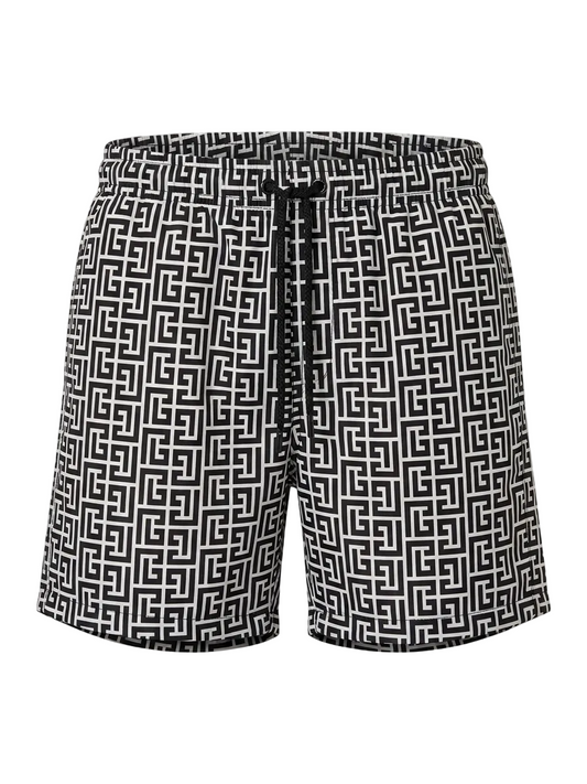 PB Labyrinth Print Swim Short For Men