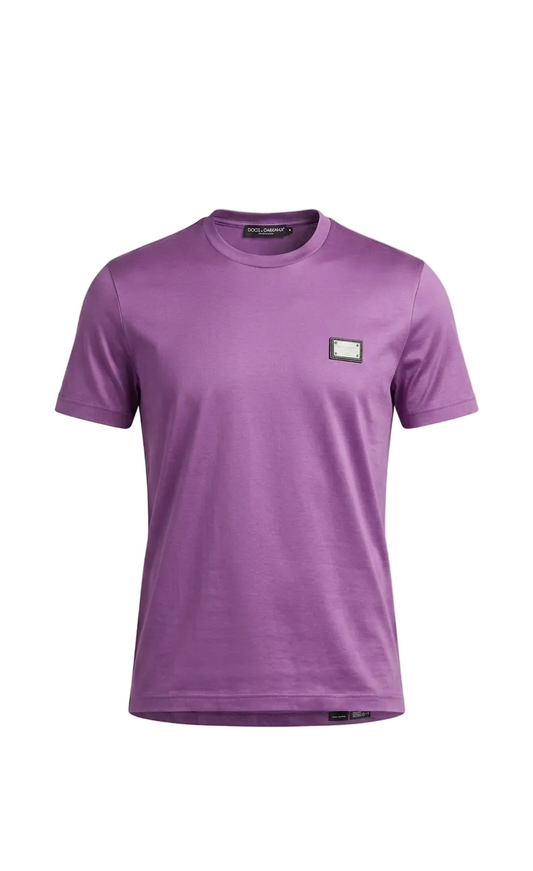 Dolce And Gabbana Branded Tag Purple Tshirt For Men
