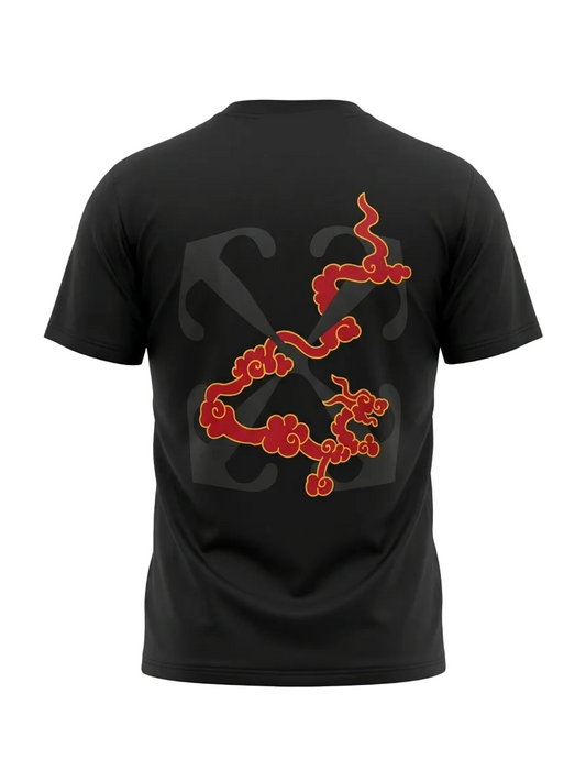 Lunar New Year Skate Black Tshirt For Men