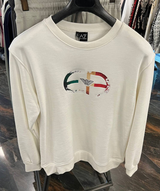 Emporio Armani Offwhite Sweatshirt For Men